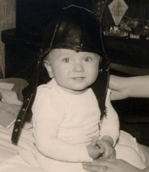 Ich 1959 mit Lederkappe